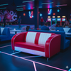 American Dinersofa im Retro-Design – ideal für Restaurants, Cafés und Bars.