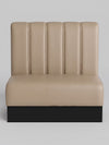Diner-Polsterbank Classic | Kunstleder matt in Sand Beige | Vertikal gestreift | Modell: BERLIN