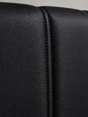 Diner-Polsterbank Classic | Kunstleder matt in Onyx Black | Vertikal gestreift | Modell: BERLIN