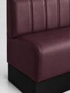 Diner-Polsterbank Classic | Kunstleder matt in Bordeaux Red | Vertikal gestreift | Modell: BERLIN