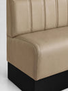 Diner-Polsterbank Classic | Kunstleder matt in Sand Beige | Vertikal gestreift | Modell: BERLIN