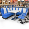 American Diner Möbelset für Cafés und Bars – zwei Sitztbänke und zwei Retro Chairs