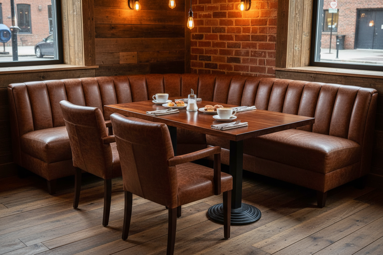 Brown Set in Restaurant